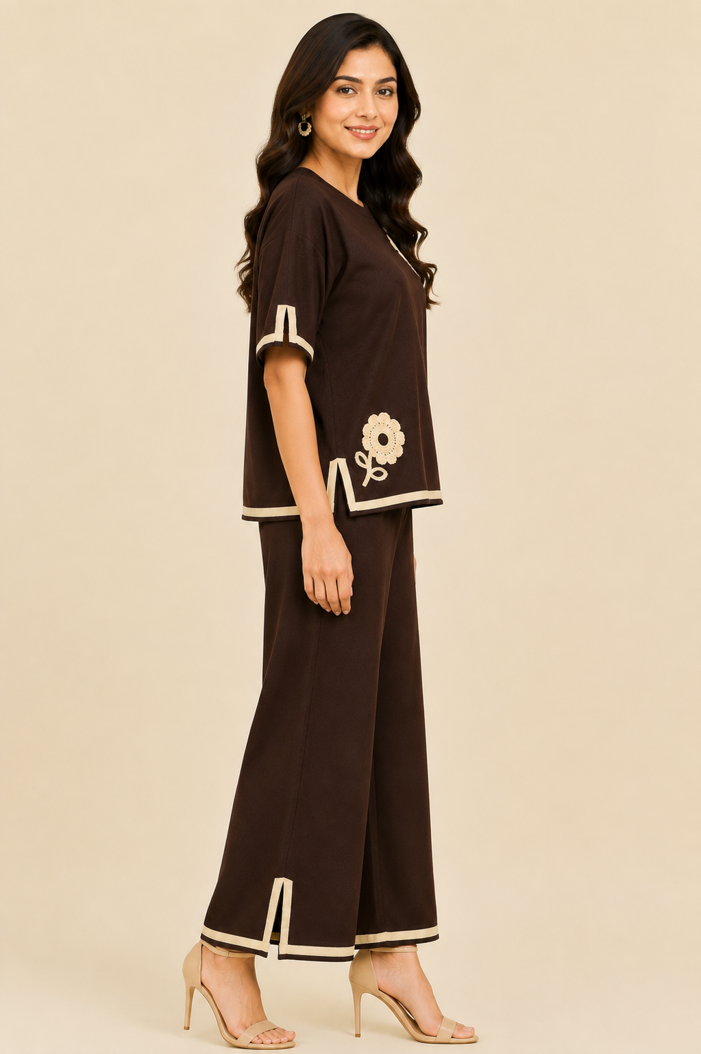 Mocha Bloom Co-ord Set