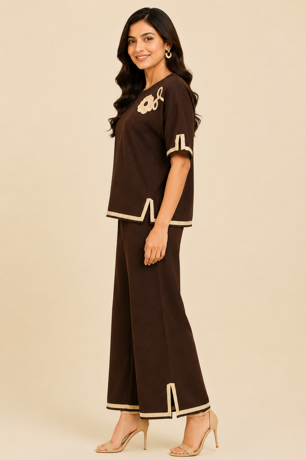 Mocha Bloom Co-ord Set