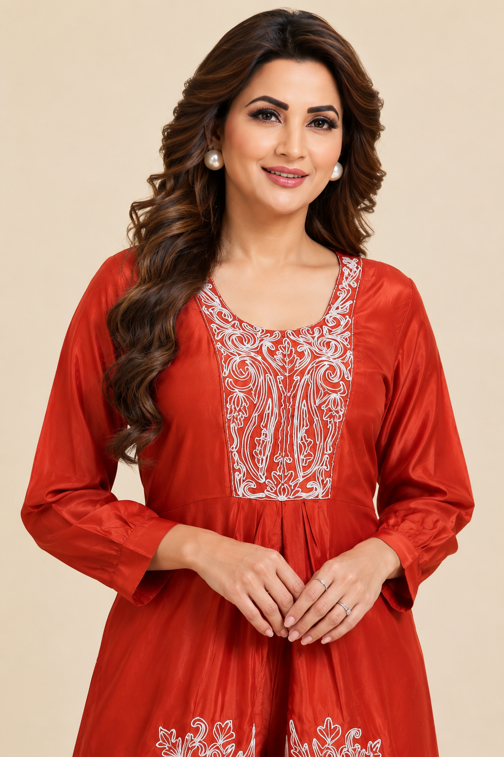 Palazzo Rust Silk Co-ord Set