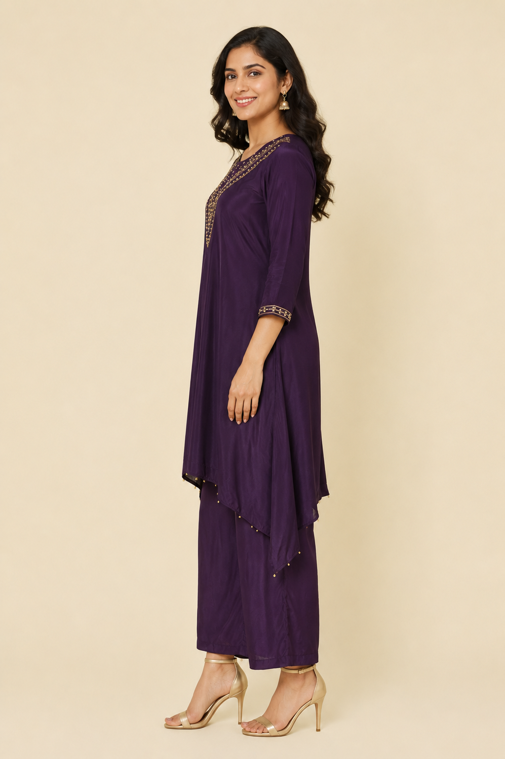 Royal Plum Embellished Co-ord Set