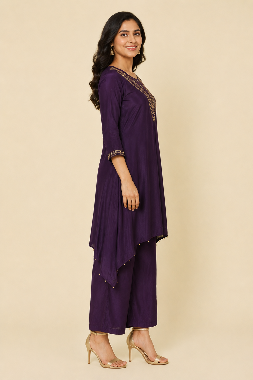Royal Plum Embellished Co-ord Set