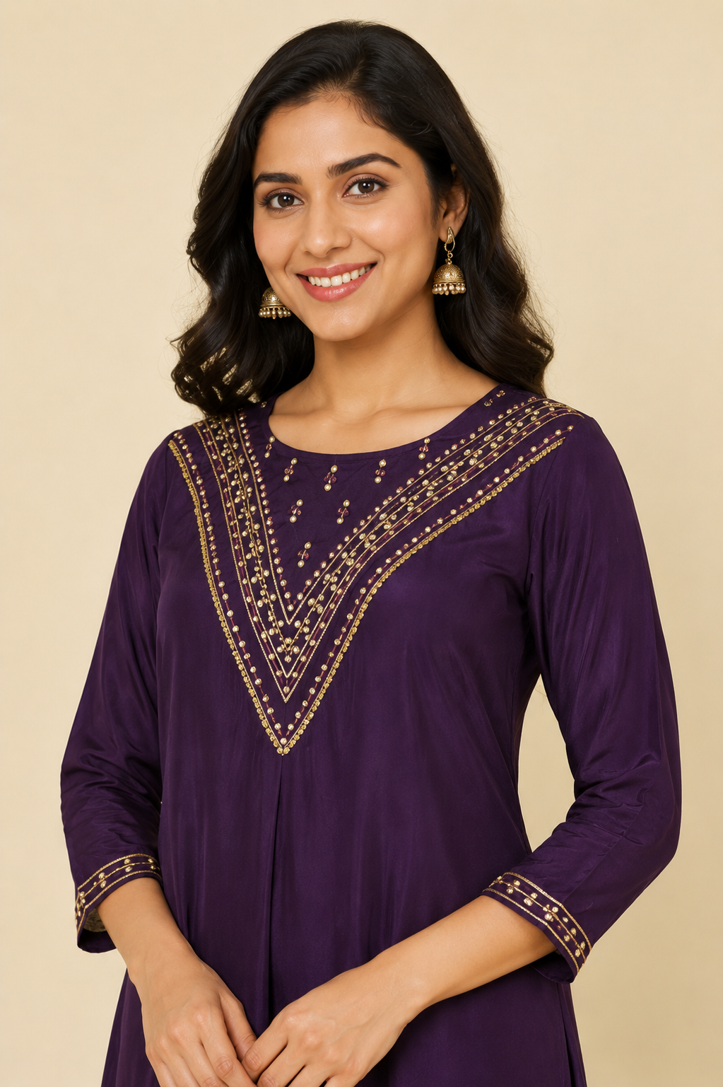 Royal Plum Embellished Co-ord Set