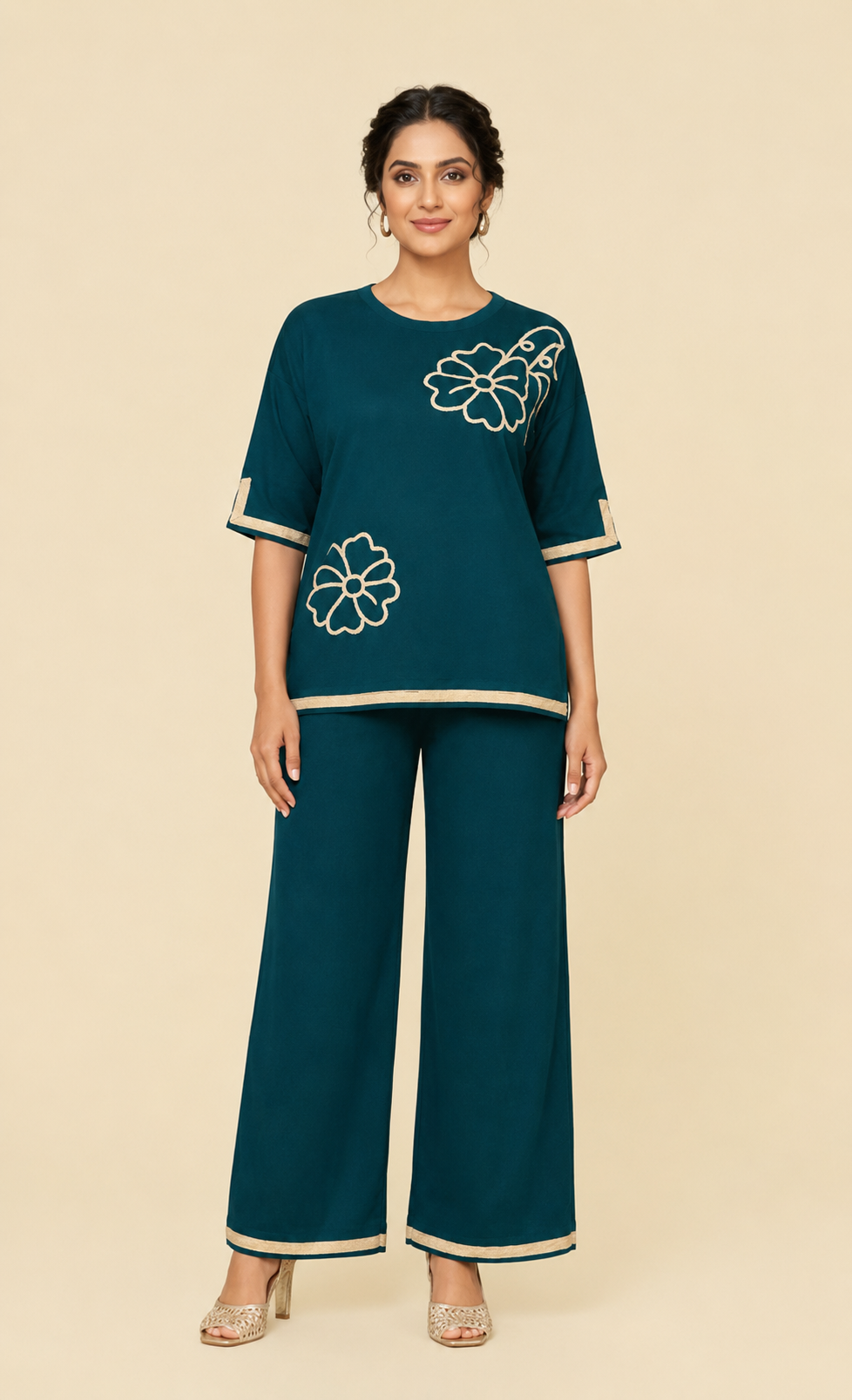 Teal Bloom Co-ord Set