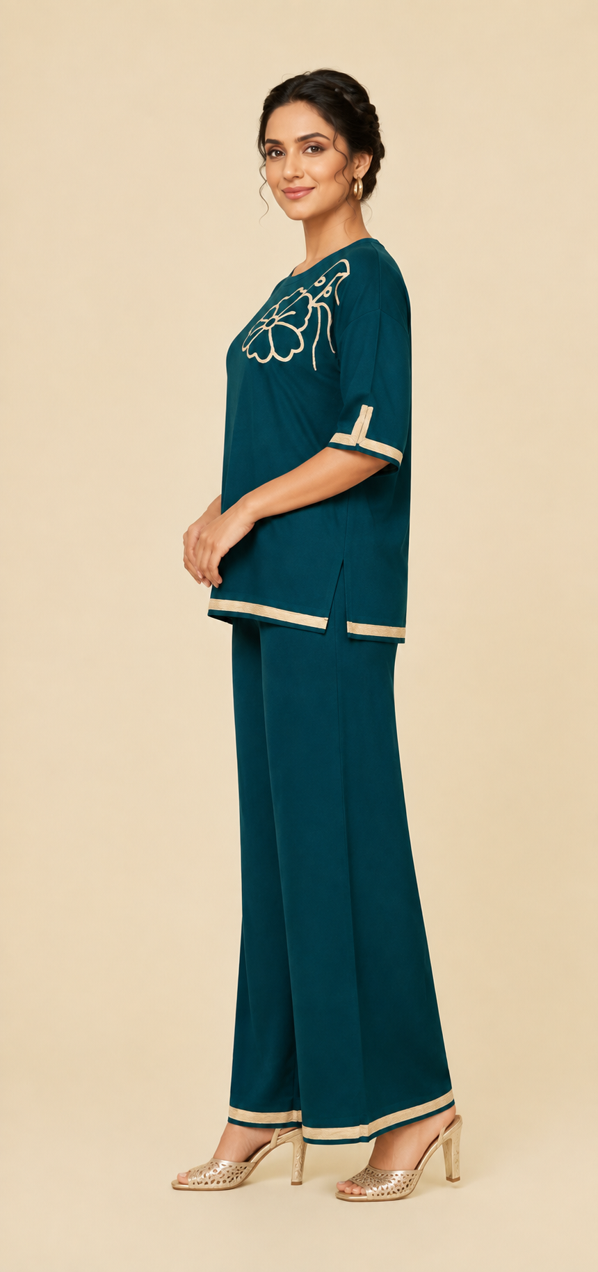 Teal Bloom Co-ord Set