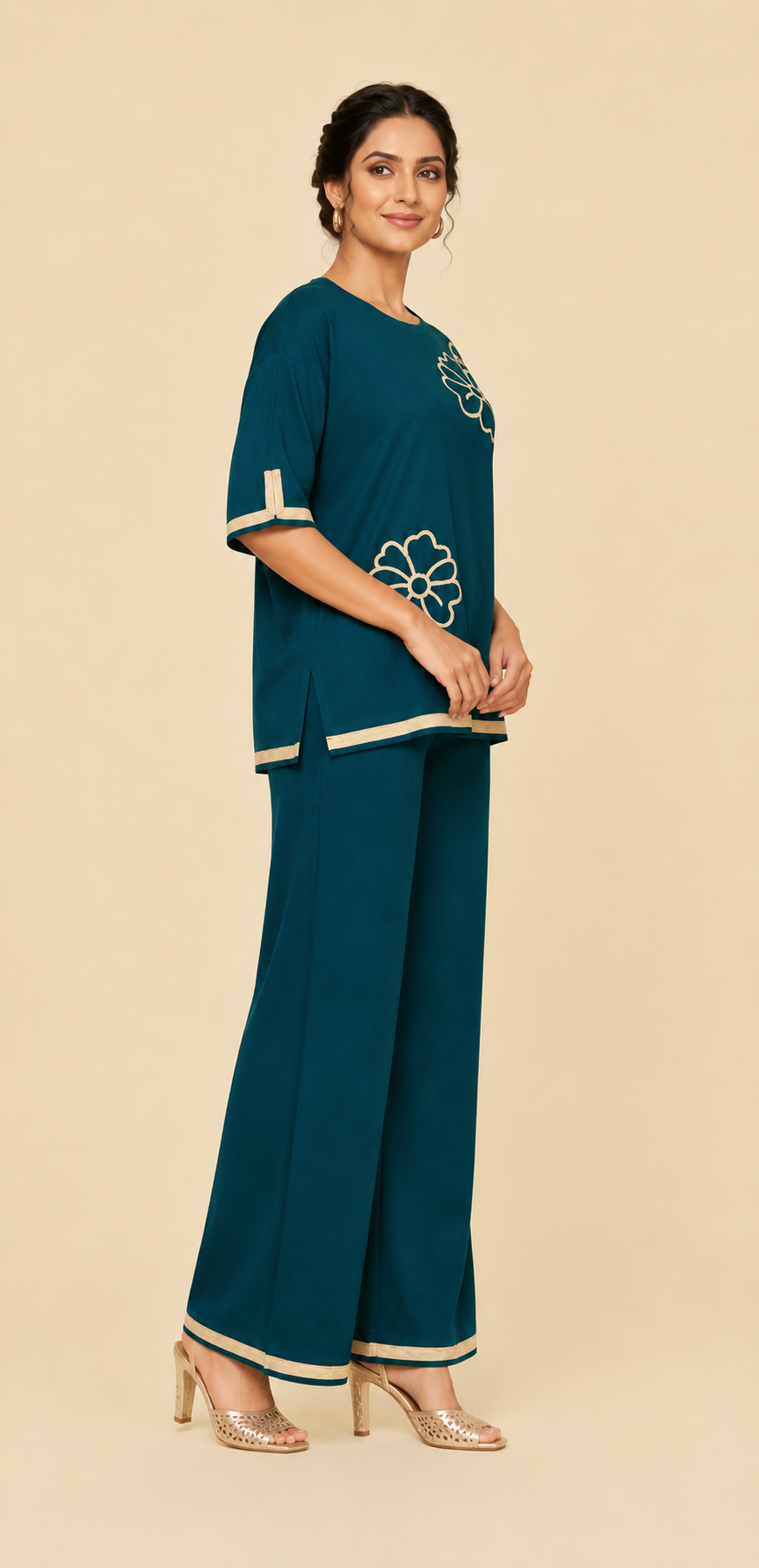 Teal Bloom Co-ord Set