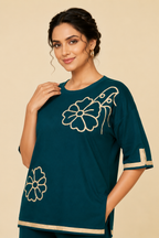 Teal Bloom Co-ord Set