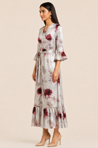 Ivory Blush Botanica Satin Dress