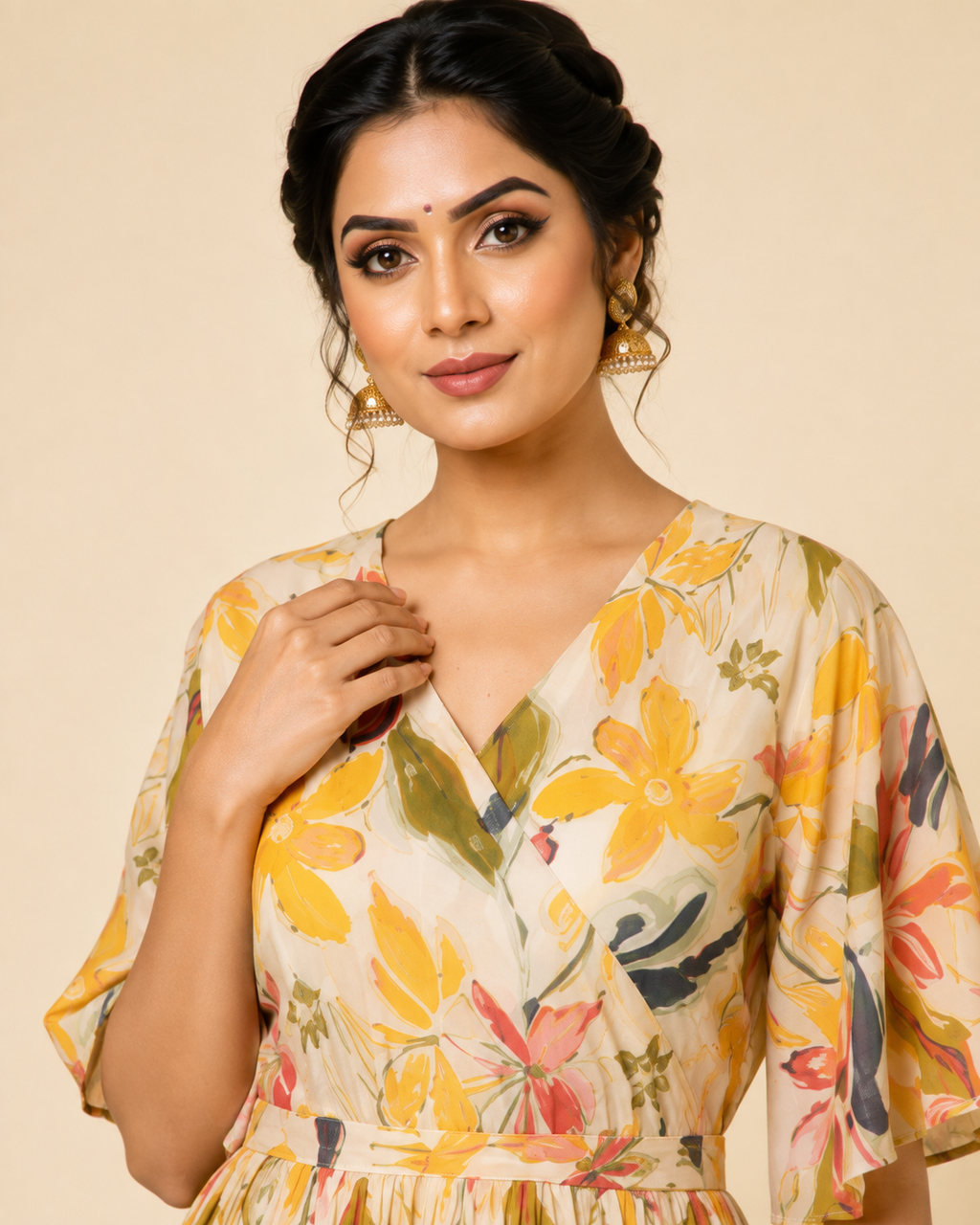 Floral Breeze Tiered Midi Dress