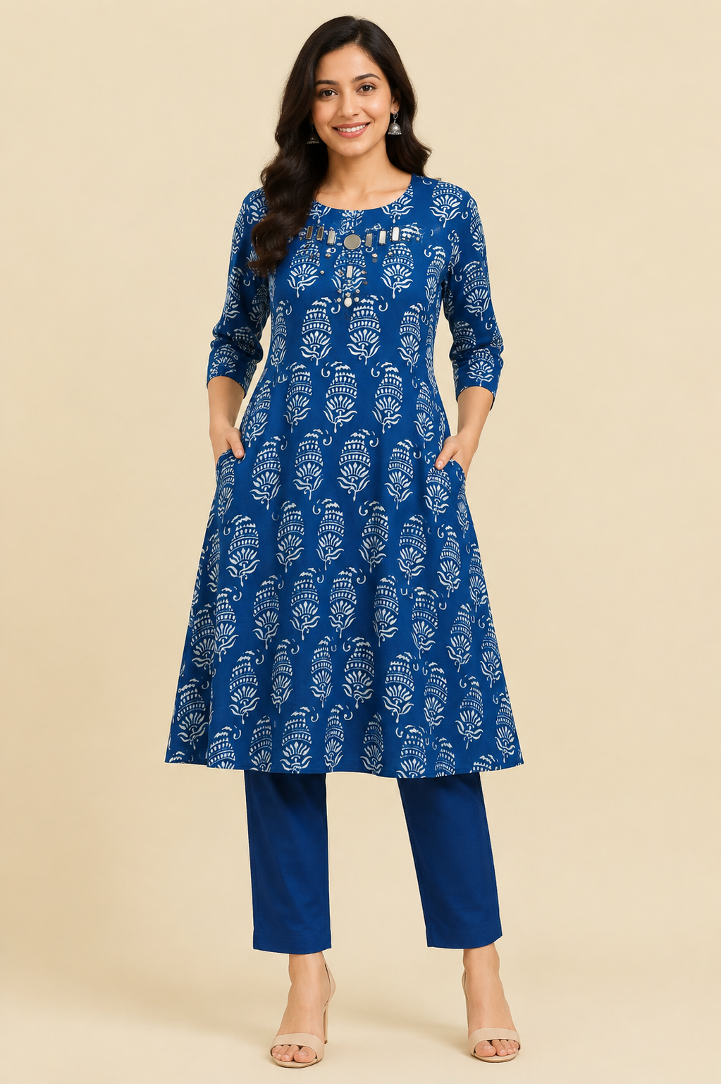 Royal Indigo Block Print Co-ord Set