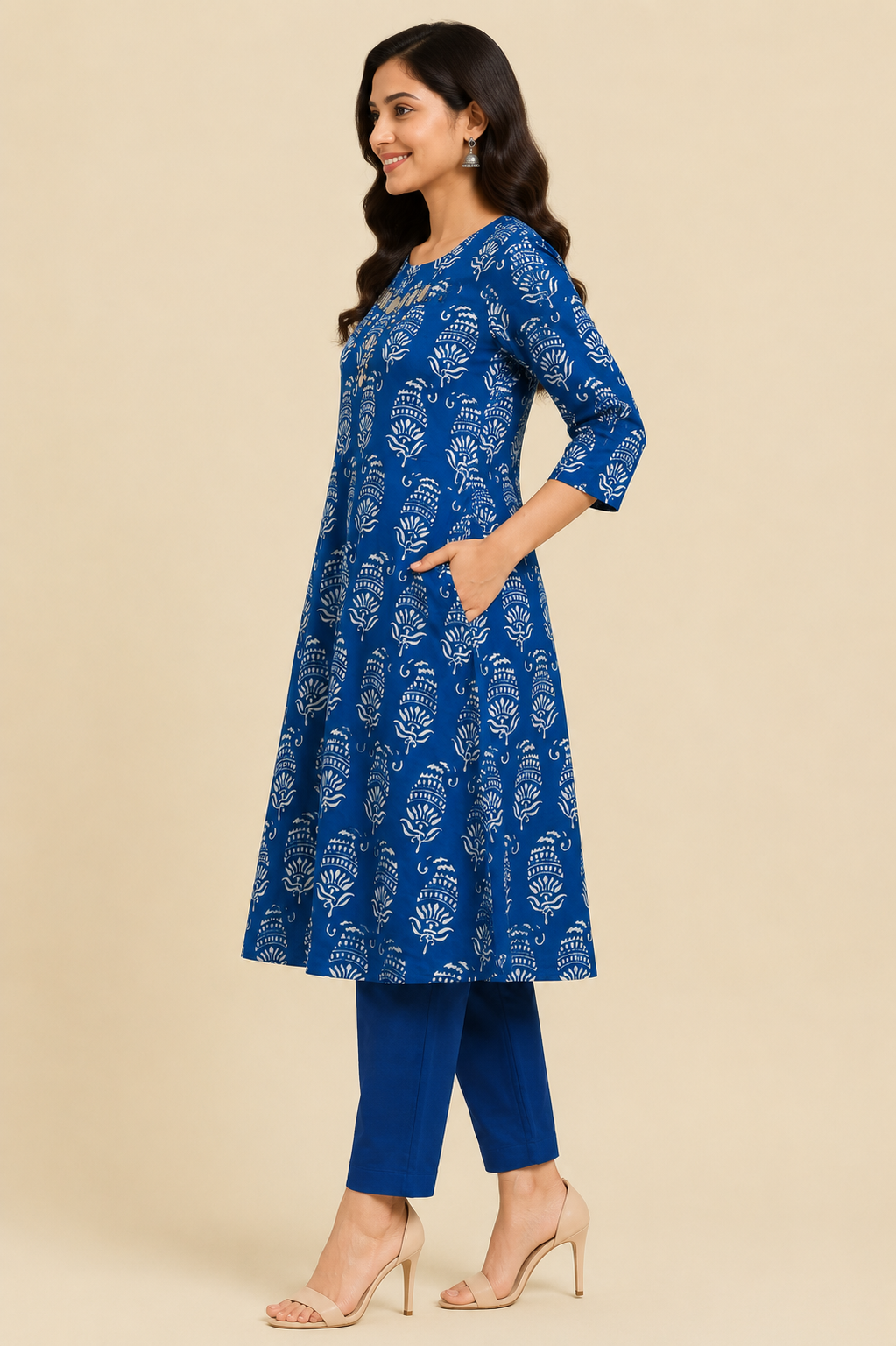 Royal Indigo Block Print Co-ord Set