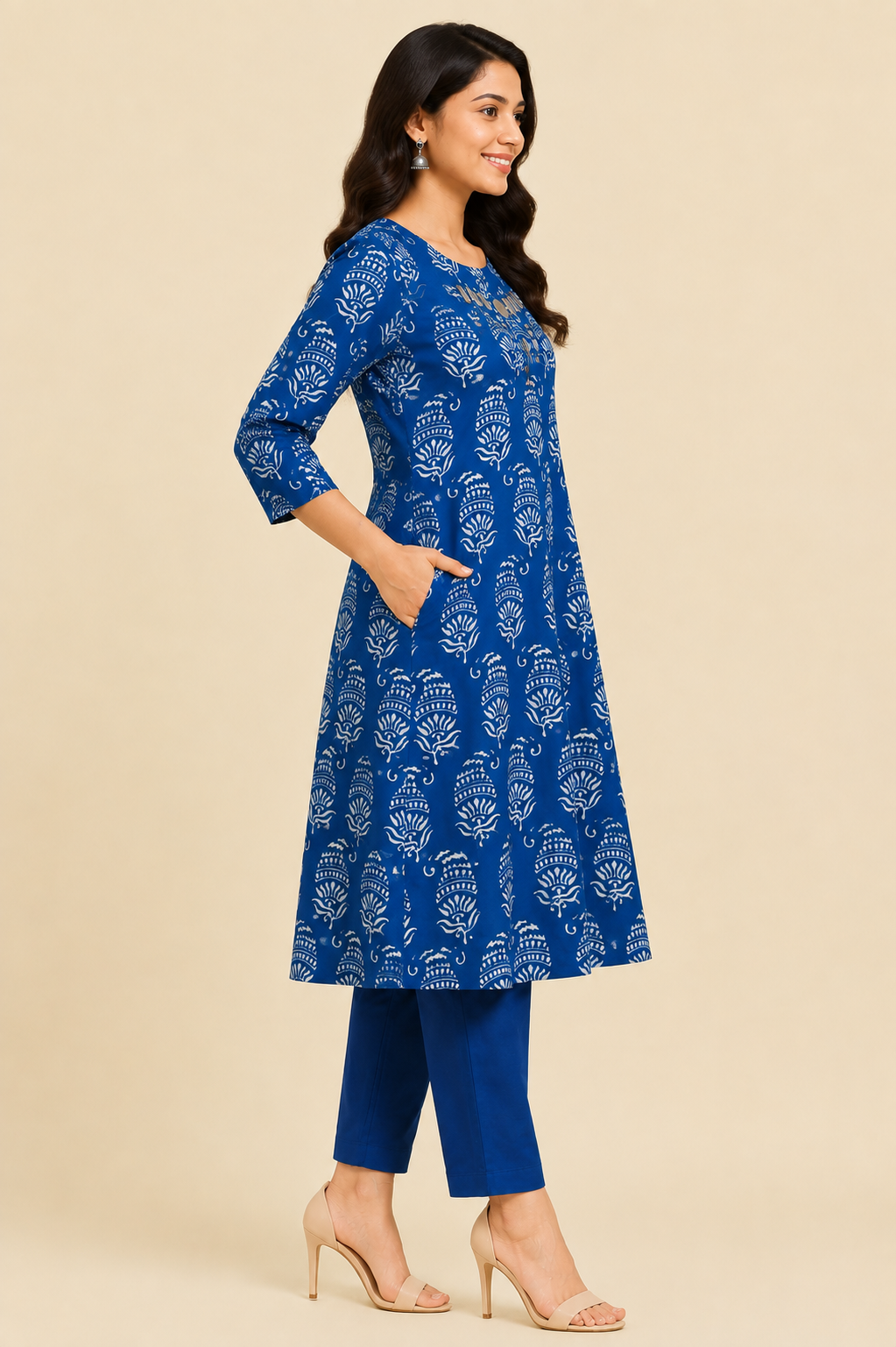 Royal Indigo Block Print Co-ord Set